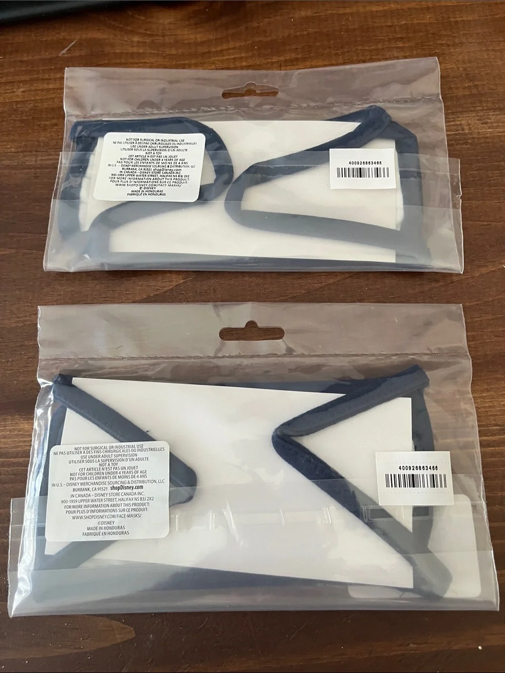 Lot of 2 Disney Parks matching reusable face masks Star Wars